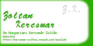 zoltan kercsmar business card